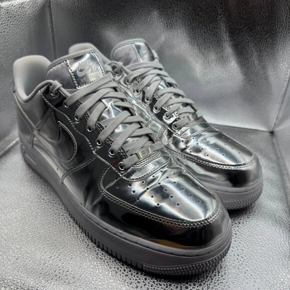 Size 14 Nike‎ Air Force 1 SP Chrome Metallic Silver Womens Sneaker CQ6566-001 - Picture 7 of 11